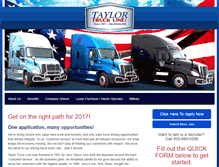 Tablet Screenshot of drive4taylortruck.com